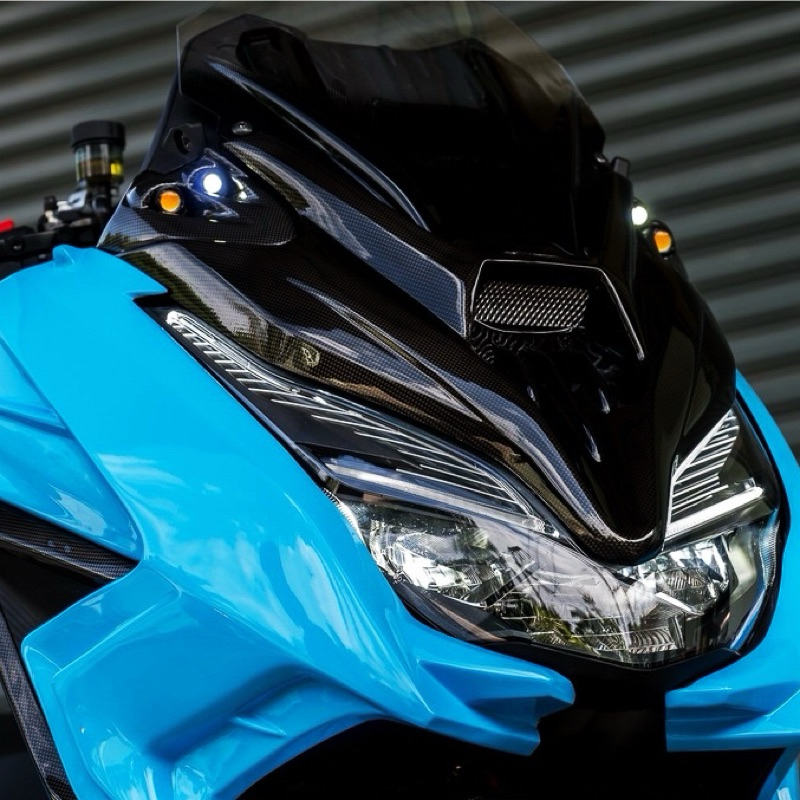 翰林🆁🅰🅲🅸🅽🅶二輪 MOTOZAAA FORZA 350 碳纖維 紋路 改裝面罩 導流罩 車殼