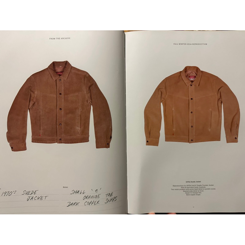 （清倉大拍賣，不二價） Levi’s Vintage Clothing LVC 美國製 麂皮皮衣 70年代 M號 橘標