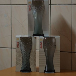 2014麥當勞x可口可樂聯名玻璃杯 曲線杯 汽水杯 紀念杯 聯名杯