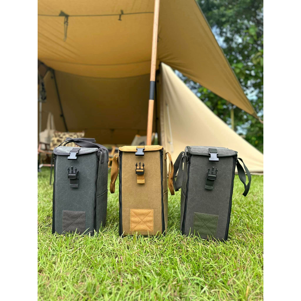 【CampingBar】 JACK’s 上蠟帆布單燈袋 三色 汽化燈 煤油燈 收納袋