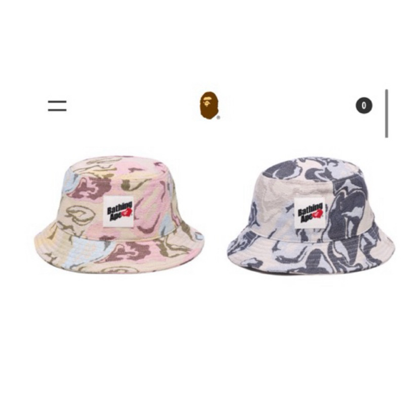 A BATHING APE® BAPE Art Camo Bucket Hat滿版 印花 漁夫帽 猿人