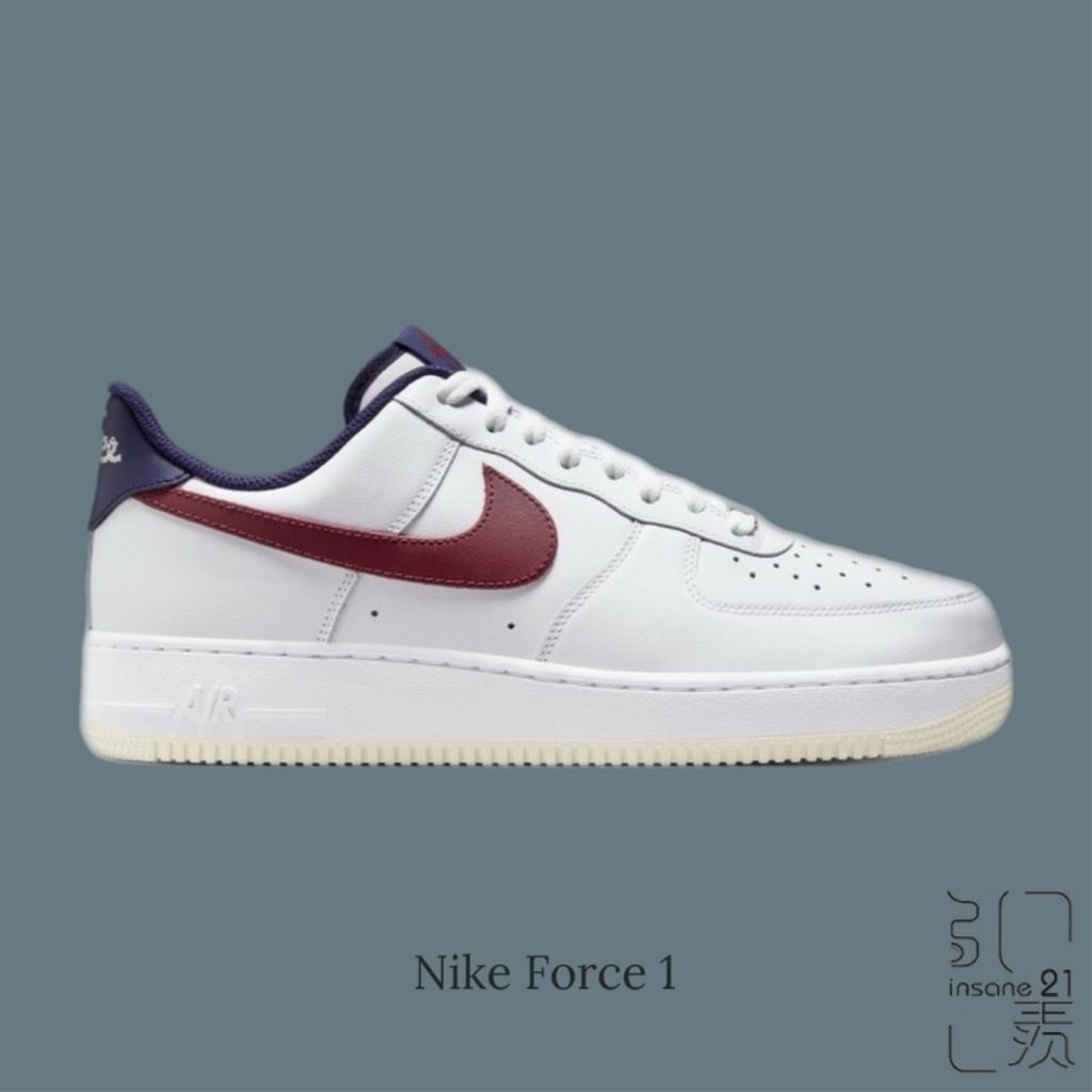 NIKE AIR FORCE 1 白 藍紅鴛鴦 皮革 男 休閒鞋 FV8105-161 【Insane-21】