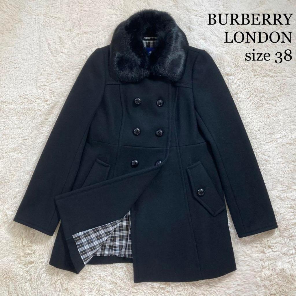 二手 - 英國 Burberry 黑色羊毛大衣 38/M