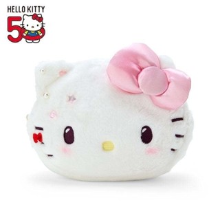 （下單前請先確認是否有貨，謝謝）Hello Kitty 絨毛造型化妝包（50週年）