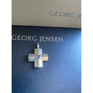 Georg Jensen喬治傑生GJ#260 丹麥製 絕版 月光石十字架單墜