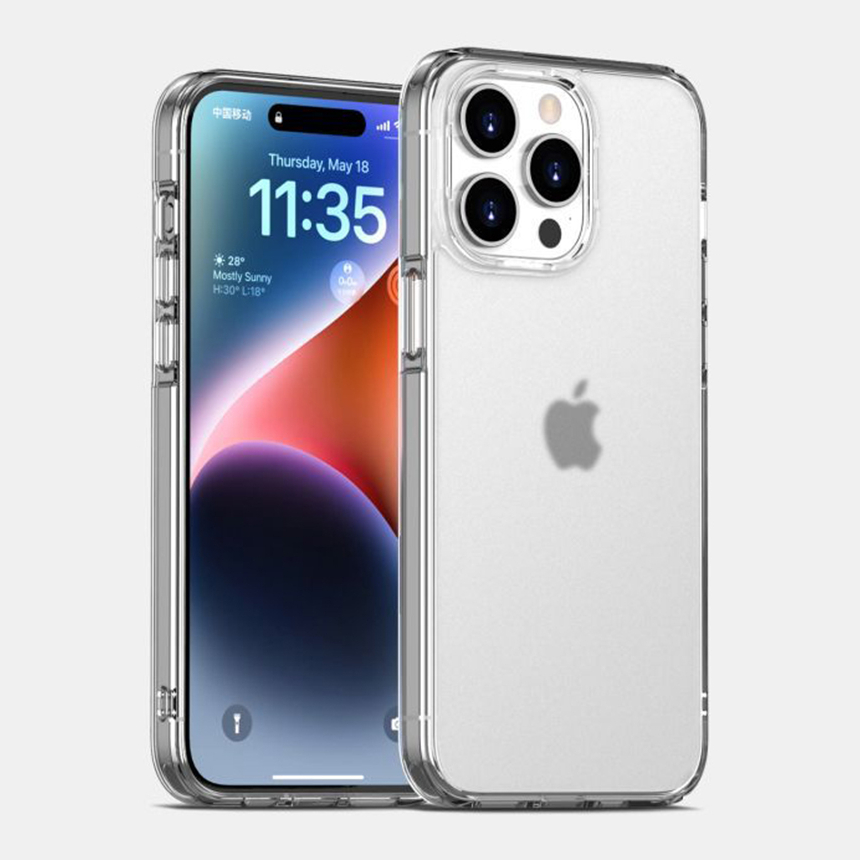 iPaky 磨砂霧面防指紋 iPhone 15 Pro Max Plus 防摔手機殼 保護殼 保護套 透明防摔殼 i15
