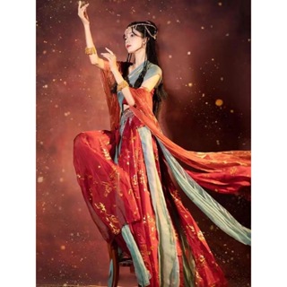 茉莉公主 古裝漢服 女 沙漠寫真服 異域風情 西域風 中國風連衣裙 cos印度服 敦煌飛天 舞蹈服裝