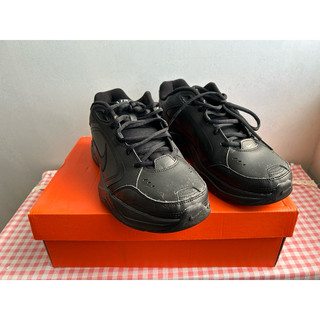 9成新NIKE AIR MONARCH IV 黑 皮革 26.5公分