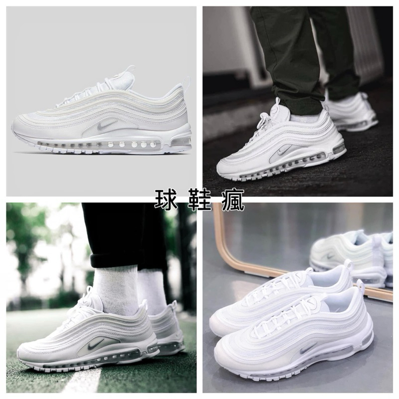 『球鞋瘋』NIKE AIR MAX 97 全白 子彈 3M反光 慢跑鞋 921826-101