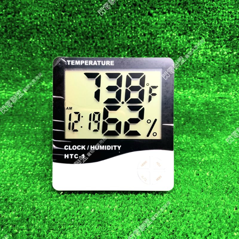 【閃電聯盟】溫濕度計 室內溫度計 溫溼度計 溫度計 濕度計 溼度計 溫濕度測量器 電子溫度計 時鐘 日曆 鬧鐘