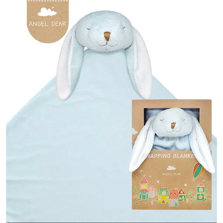 Angel Dear 大頭動物嬰兒毛毯禮盒(藍色小兔-藍藍)