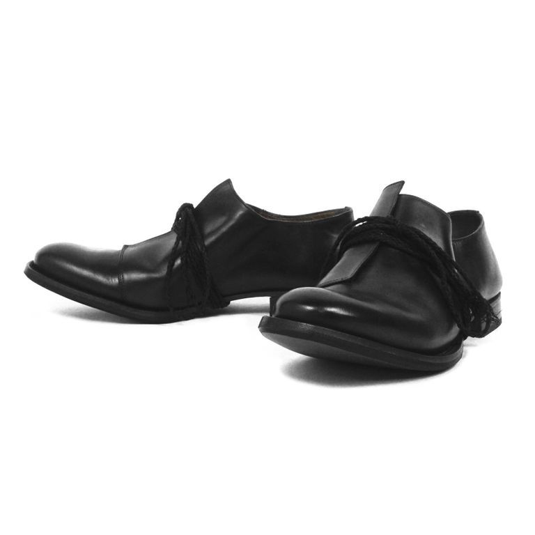 Yohji Yamamoto x Cherevi 山本耀司 - 不對稱纏繞 皮鞋 維多利雅 手工鞋 真皮 牛皮 皮革