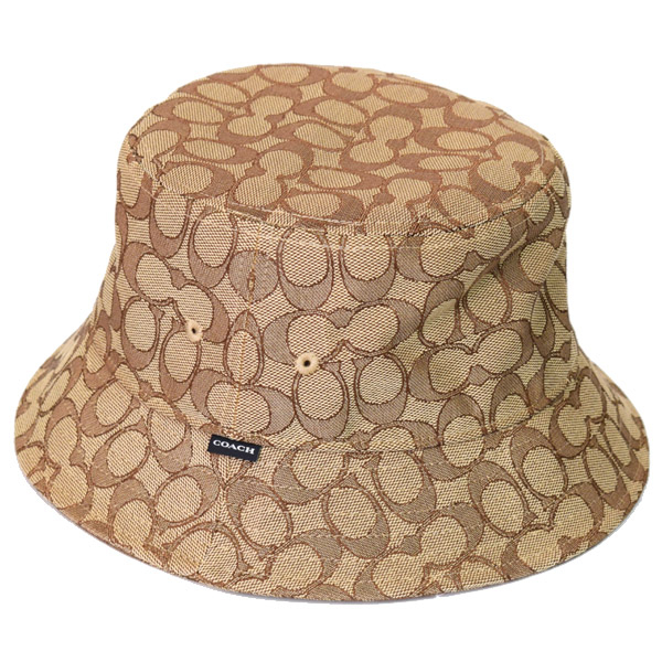COACH 經典滿版老花漁夫帽 帽子 遮陽帽 CH401 咖啡色(現貨)
