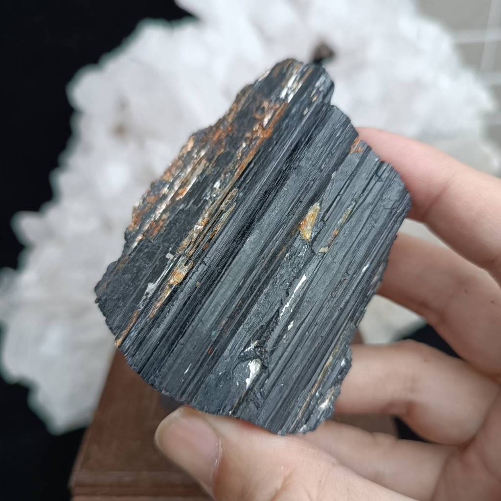 飛水晶-68(246g)黑碧璽(電氣石)雲母共生原礦