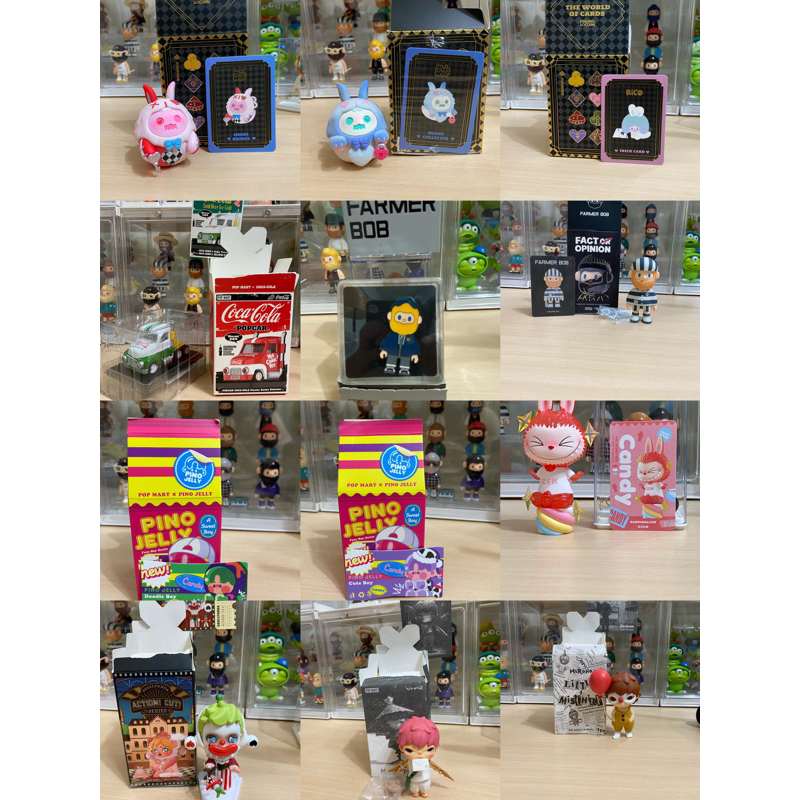 多種IP出清（Pinojelly你的男孩系列.小野.bob .rico.幽靈熊.可口可樂盲盒.小甜豆）
