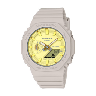 【CASIO G-SHOCK】植物柔和色調八角雙顯腕錶-檸檬黃/GMA-S2100NC-4A/台灣總代理公司貨享一年保固