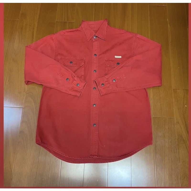（Size 美版XL)萬寶路 Marlboro Classic 紅色復古排釦外套(0206)