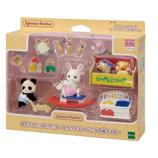 現貨~全新 正版 EPOCH 森林家族 寶寶玩具配件組 白兔熊貓嬰兒 寶寶傢俱玩具組 白兔 熊貓 寶寶 家具 玩具