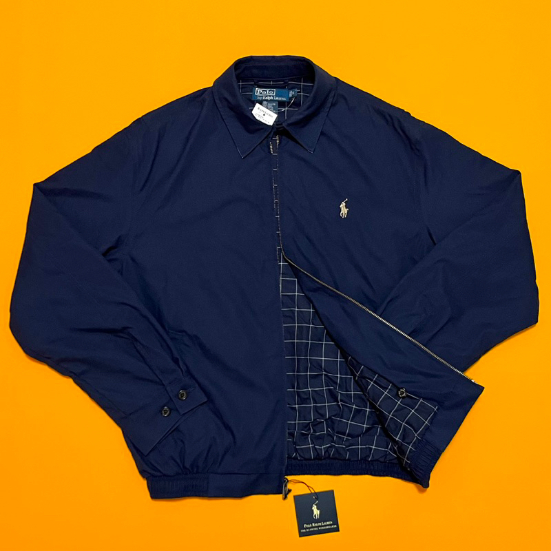《變色龍》全新 Polo Ralph Lauren 海軍藍鋪棉翻領夾克