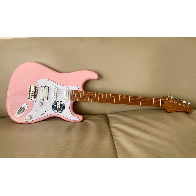 【脈動音樂】Auriga A-220 粉紅色 22格 單單雙 小搖 電吉他 平民之王