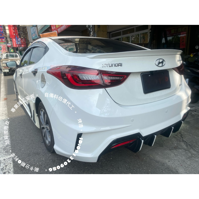 現代ELANTRA  NEW STYLE ABS X版後保桿空力套件2012-2014 （素材）