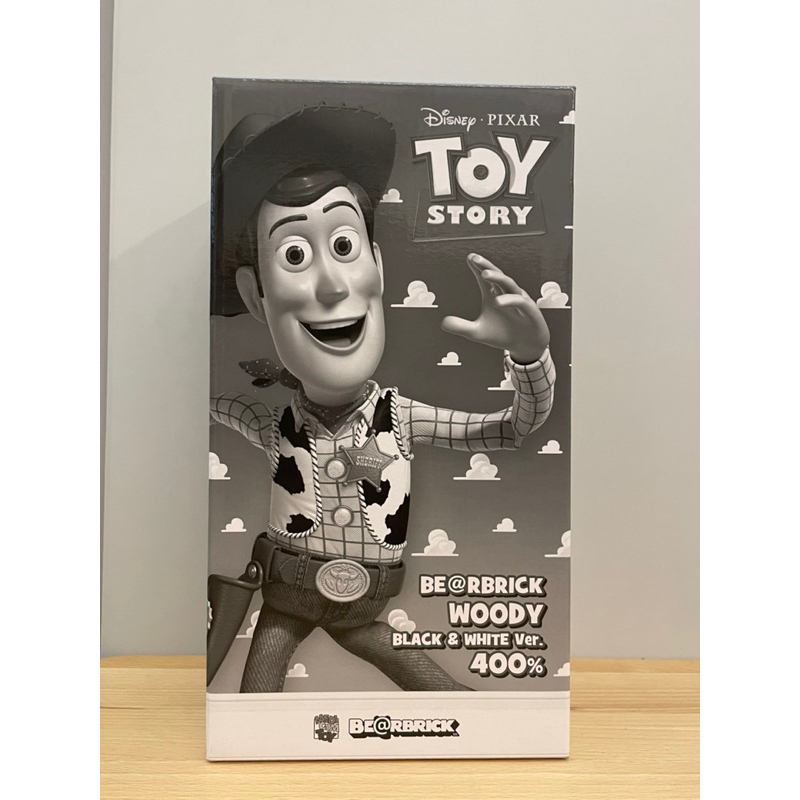 全新 現貨BE@RBRICK WOODY 迪士尼 玩具總動員 TOYSTORY 黑白 胡迪 400%稀有款