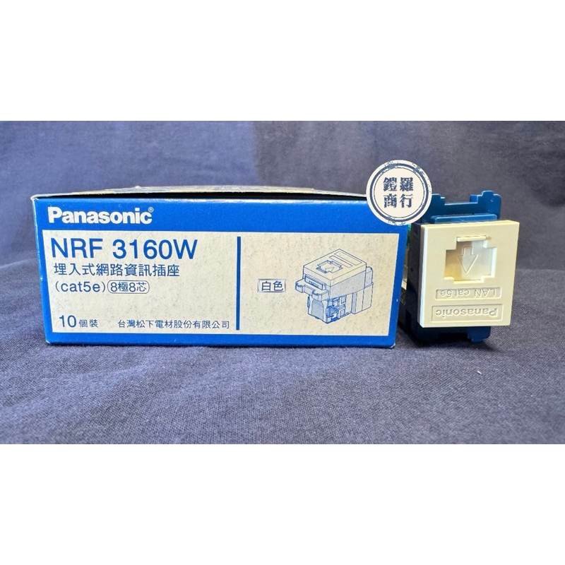 國際牌（Panasonic)星光系列NRF3160W/3170W網路資訊插座（一盒10組）