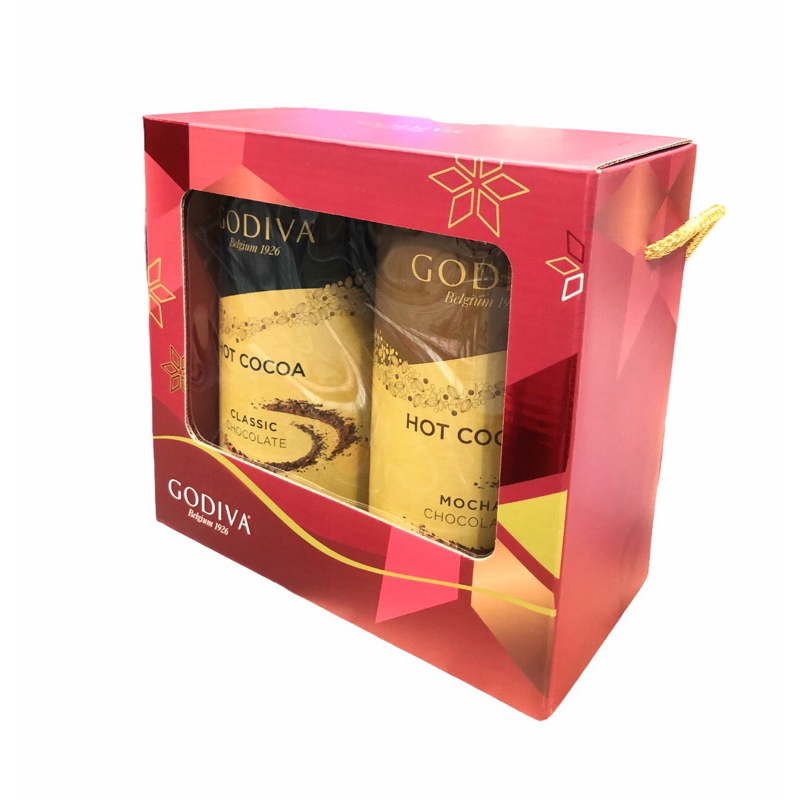 Godiva 歌帝梵 罐裝 巧克力 可可粉 禮盒 410g/入（分購1入/ 2入組）經典巧克力＆摩卡咖啡風味巧克力