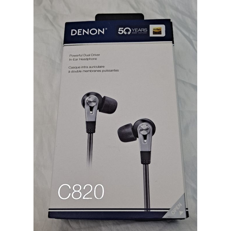 Denon 天龍 入耳式耳機 AH-C820 黑色