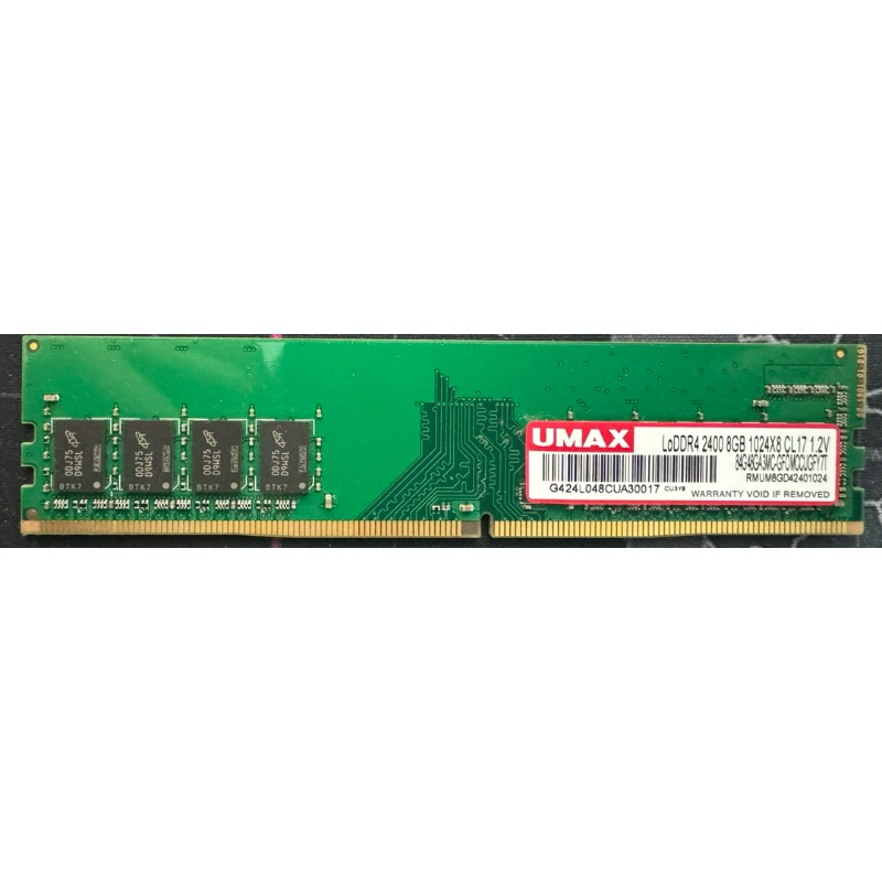 桌機DDR4記憶體UMAX 2400 8GB