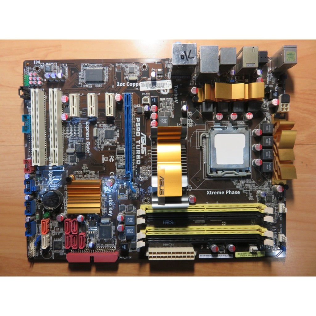 A.P5/S775主機板-華碩 P5QD TURBO /DDR3/PCIE/SATA 雙通道 45nm 直購價680