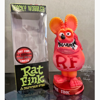 絕版 2005年 wacky wobbler Funko Rat Fink 老鼠芬克 搖頭娃娃 搖頭公仔 冰紅色