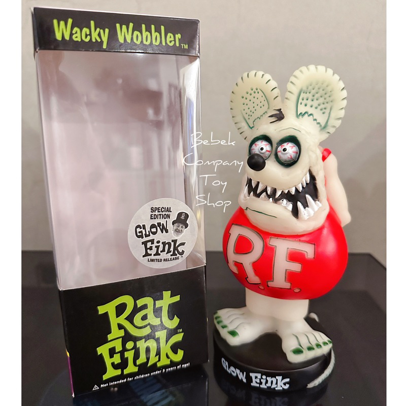 絕版 2005年 wacky wobbler Funko Rat Fink 老鼠芬克 搖頭娃娃 搖頭公仔