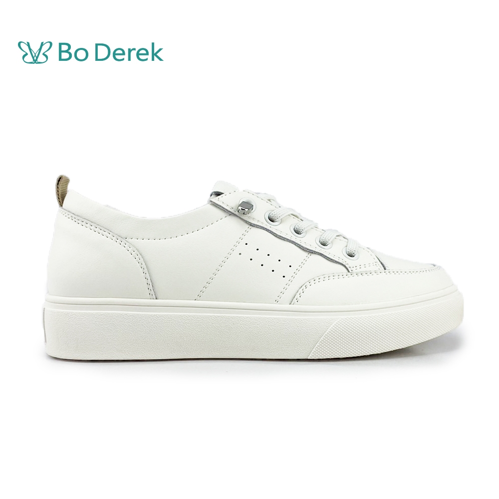 Bo Derek 日常厚底運動休閒小白鞋-白色