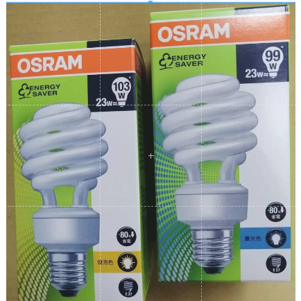 OSRAM歐司朗  23W小螺旋省電燈泡  燈泡色/晝光色  E27燈頭