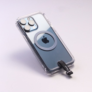 Moxbii 極空戰甲八代 (For iPhone 15 Pro Max) 磁吸+綁帶/掛片 可搭配手機掛繩背帶 不變黃