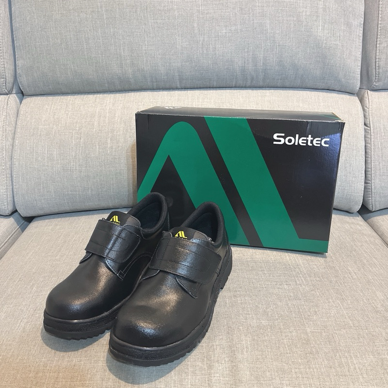 全新 ❘ 免運 ❘ Soletec超鐵黑色魔鬼氈工作安全鞋C1066（尺寸27）