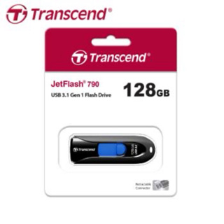 USB3.1 創見隨身碟 JetFlash790 伸縮碟黑色 256G