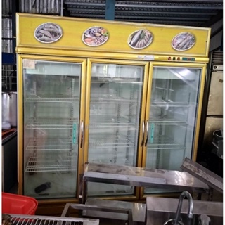 瑞興玻璃三門全凍冰箱（二手）健民餐飲設備
