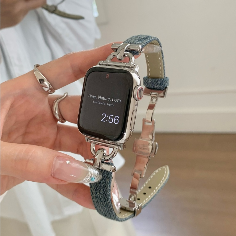 百搭牛仔藍男女款通用 APPLE WATCH錶帶 蘋果手環錶帶 適用SE S9/8/7/6/5 iwatch全系列錶帶
