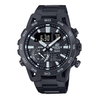 【CASIO】卡西歐 藍芽連線賽車運動計時腕錶 經典黑 48mm ECB-40BK-1A 臺灣卡西歐保固一年