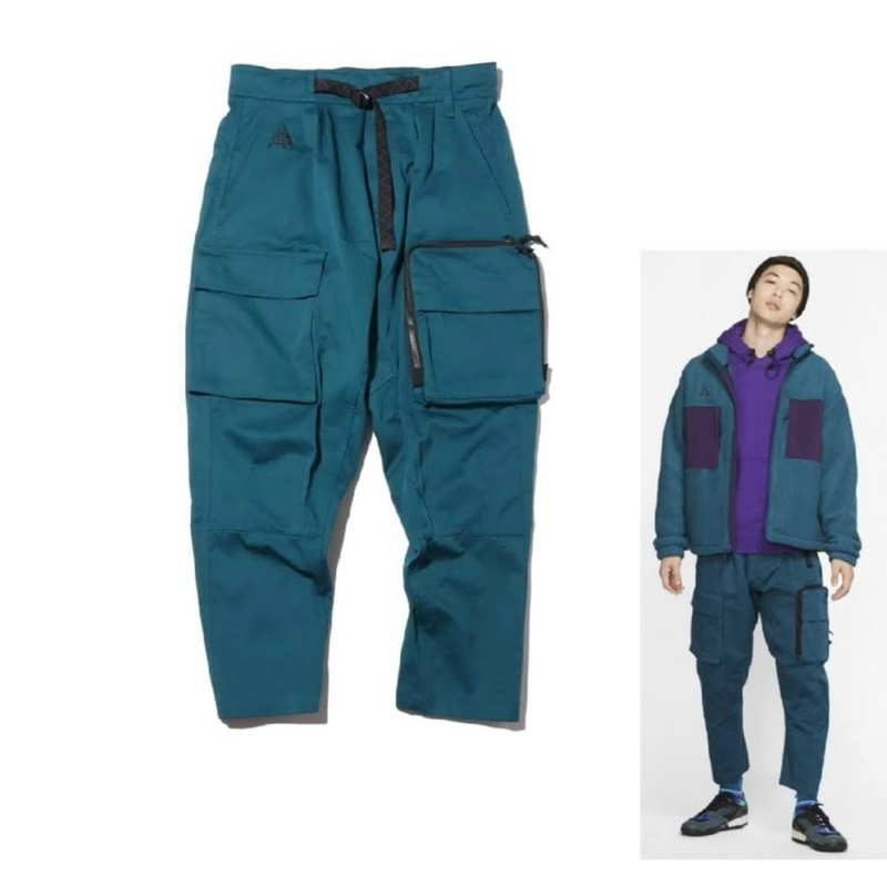 湖水綠 亞版 M號 32腰Nike ACG Woven Cargo Pants