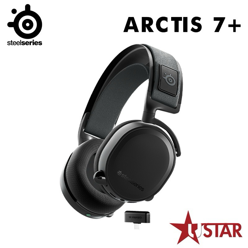 SteelSeries 賽睿 Arctis 7+ 無線耳機麥克風 黑色