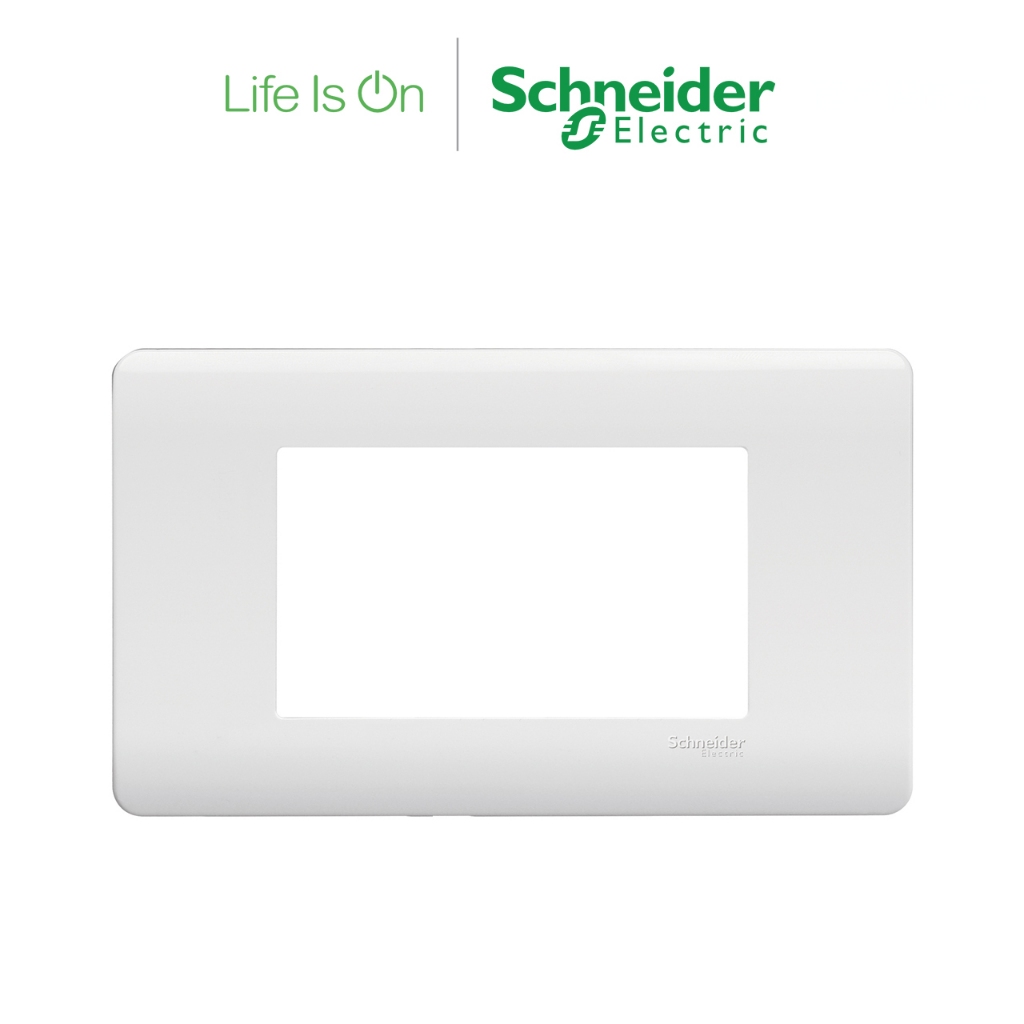 【Schneider Electric施耐德】ZENcelo系列 經典白 3模組安裝架與蓋板(單連)橫式