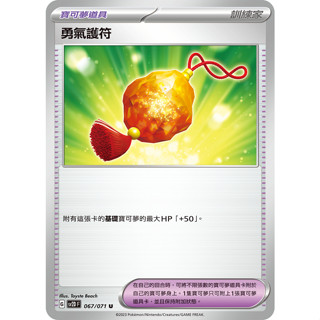 勇氣護符 寶可夢 PTCG 中文版 寶可夢卡牌