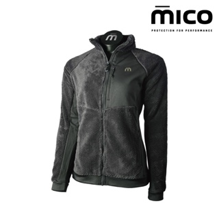 MICO 女 THERMO 胸前口袋保暖絨毛外套 MA0735 【867桃-黑】/ 舒適透氣、戶外機能