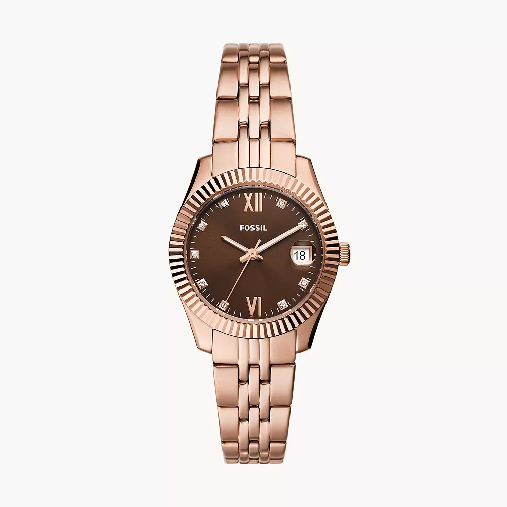 FOSSIL Scarlette 知性女仕 玫瑰金腕錶 32mm (ES5324)