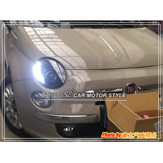 ※ 鑫立汽車精品 ※ FIAT 飛雅特 FIAT500 07-11年 LED R8 顆粒款 黑底 魚眼大燈 魚眼 大燈