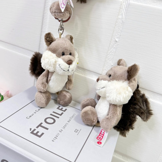 【現貨🌷】NICI 松鼠 鑰匙圈 玩偶 吊飾 灰貓 日本進口 森林動物 療癒 交換禮物