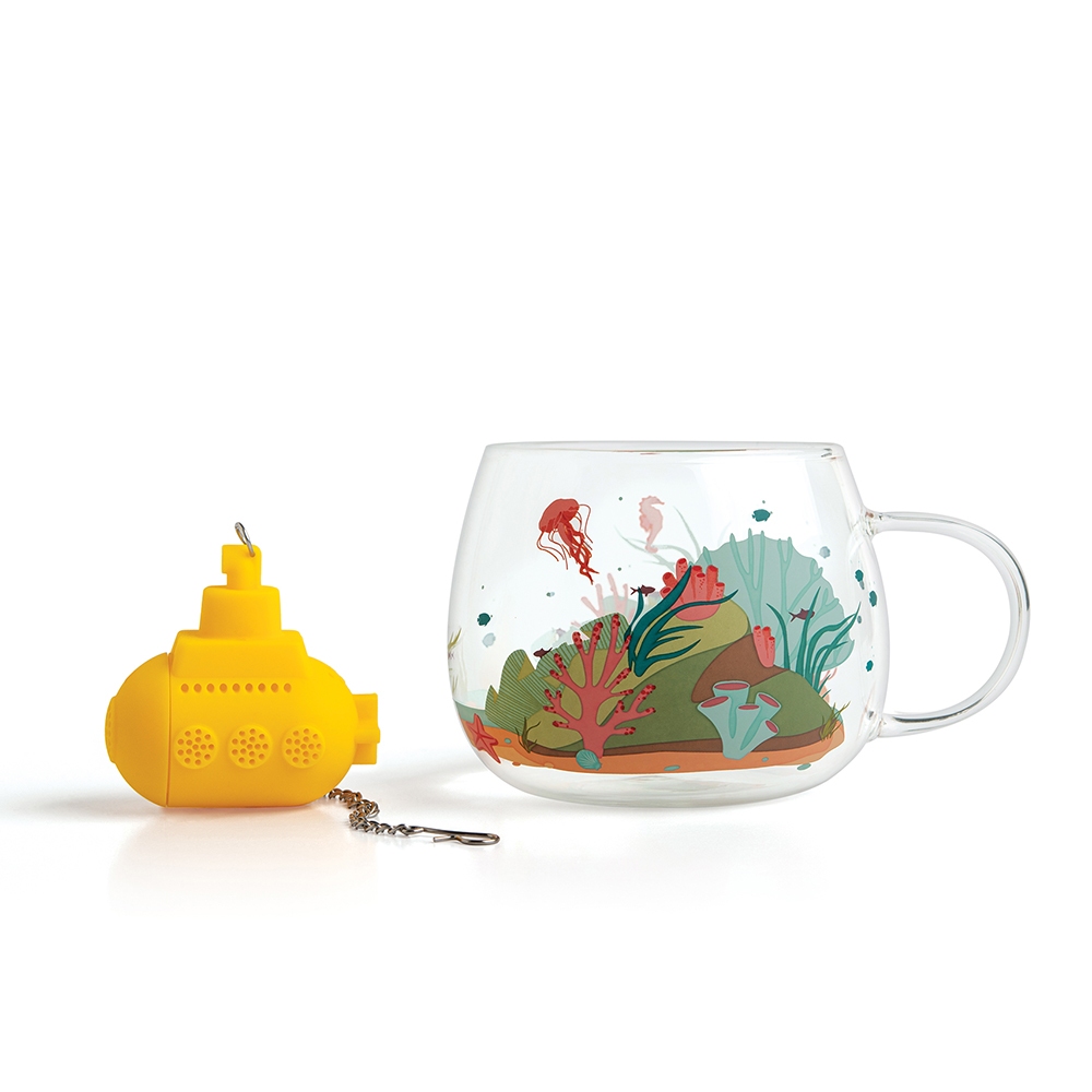 【OTOTO】 海底世界-沖泡玻璃杯組《WUZ屋子-台北》沖茶器 濾茶器 禮物 泡茶 玻璃杯